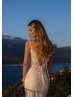 Beaded Ivory Lace Tulle Mermaid Wedding Dress